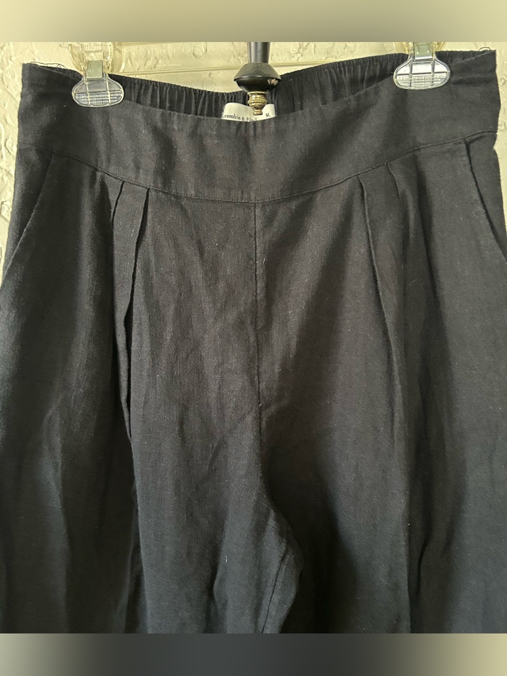 Abercrombie & Fitch Linen Blend Wide Leg Pants in Long - Picture 2 of 6